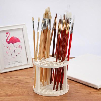 white paintbrushes organizer