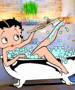 betty-boop -taking-a-bath-paint-by-numbers