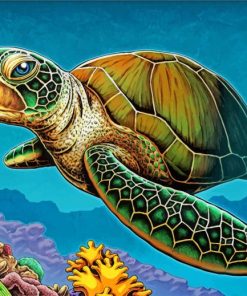 Loggerhead Sea Turtle Paint by numbers