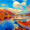 Wooden Boats By Lake Paint by numbers