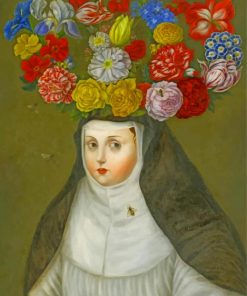 woman-wearing-crown-flowers-paint-by-number