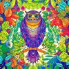 Tropical Mandala Owl paint by numbers