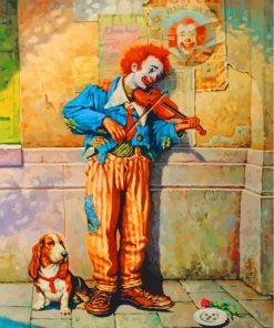 Violinist Clown Paint By Numbers