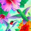 aesthetic-green-hummingbird-paint-by-numbers