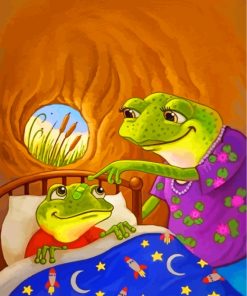 Frog Momy Taking Care Of Her Son