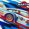 Porsche Martini Car Art Paint by numbers