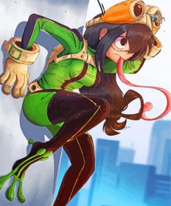 Tsuyu Asui Bnha Anime Paint by numbers