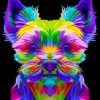 Colorful Yorkshire Terrier Paint by numbers