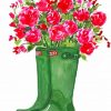 green-boots-and -flowers-paint-by-number