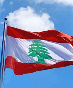 Lebanon Flag Paint by numbers