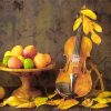 Violin And Fruits Paint by numbers