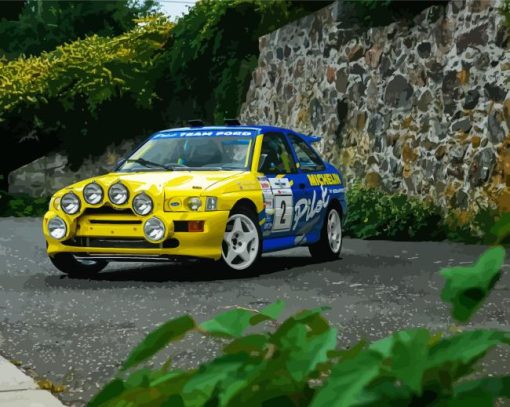 Ford Escort RS Paint By Numbers