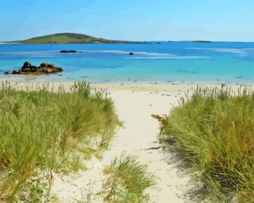 Beach Isles Of Scilly Paint By Numbers