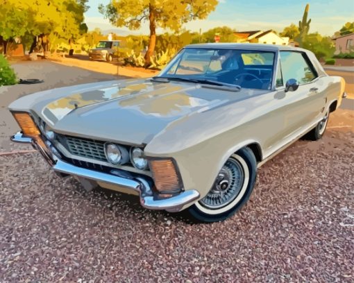 Beige Buick Riviera Paint By Numbers