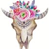 Bull Skull Flowers Paint By Numbers