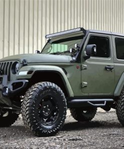 Green Jeep Paint By Numbers