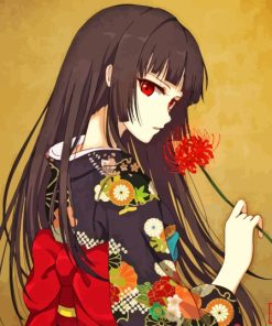 Enma Ai With Flower Paint By Numbers