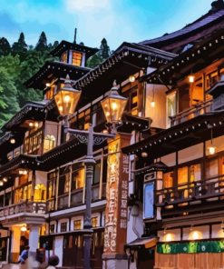 Ginzan Onsen Paint By Numbers