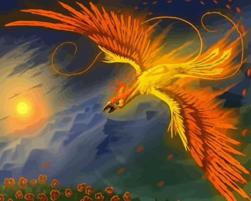 Golden Phoenix Paint By Numbers