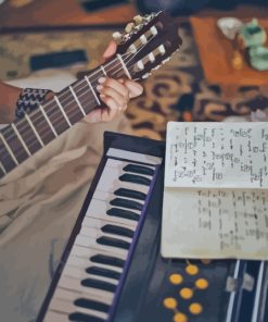 Keyboard And Guitar Paint By Numbers