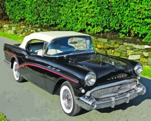 Black 1957 Buick Paint By Numbers