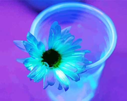 Flower In Glass Paint By Numbers