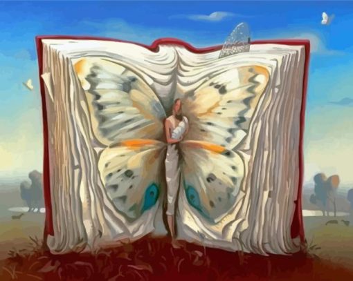 Butterfly In Book Paint By Numbers