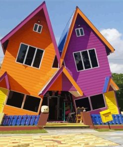 Crooked Houses Paint By Numbers