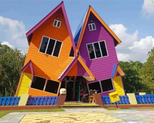 Crooked Houses Paint By Numbers