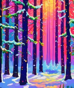 Colorful Forest Paint By Numbers