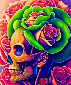 Floral Skull Paint By Numbers