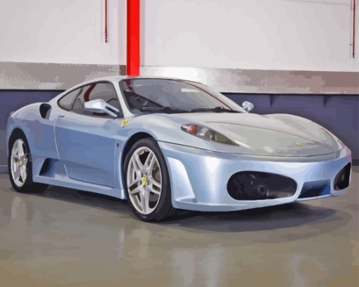 Gray Ferrari F430 Paint By Numbers