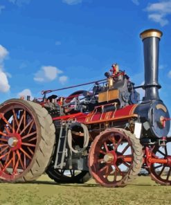 Old Traction Engine Paint By Numbers