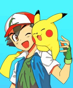 Ash And Pikachu Paint By Numbers