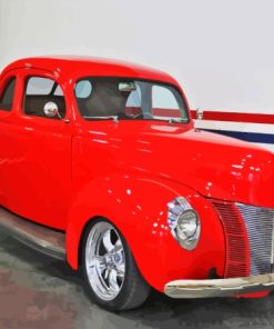 Red 1940 Ford Paint By Numbers