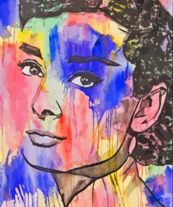 Abstract Audrey Hepburn Paint By Numbers