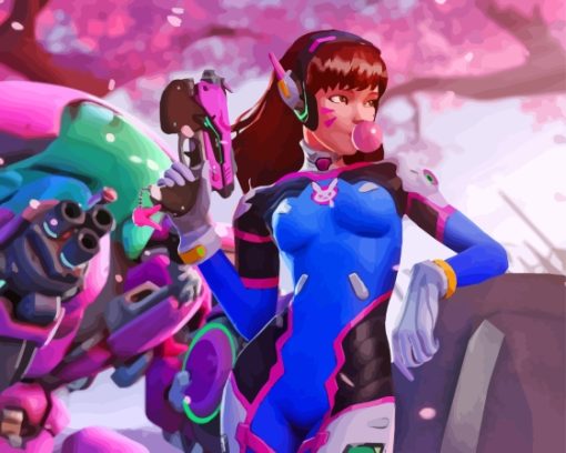 DVa Anime Girl Paint By Numbers