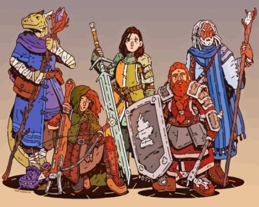 Dnd Party Characters Paint By Numbers