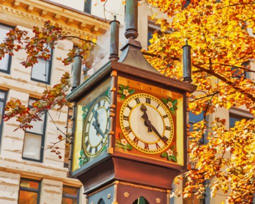 Gastown Steam Clock Paint By Numbers