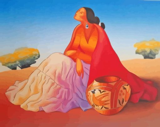 Navajo Woman Paint By Numbers