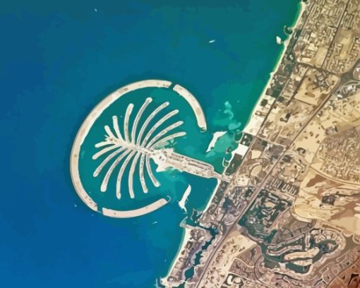 Palm Jumeirah Paint By Numbers