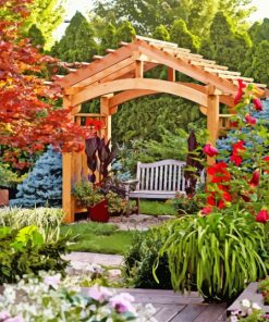 Pergola With Flowers Paint By Numbers