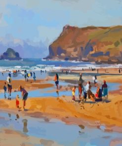 Polzeath Beach Paint By Numbers