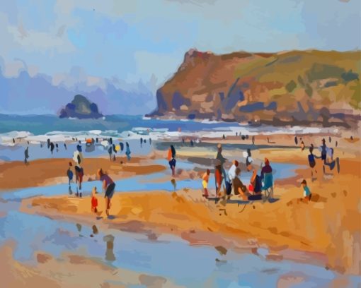 Polzeath Beach Paint By Numbers