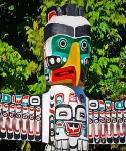 Totem Pole Northwest Paint By Numbers