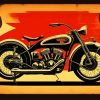 Vintage Indian Motorcycle Paint By Numbers