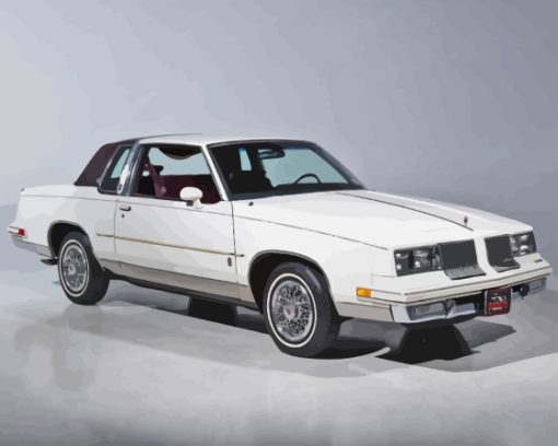 White Cutlass Supreme Paint By Numbers