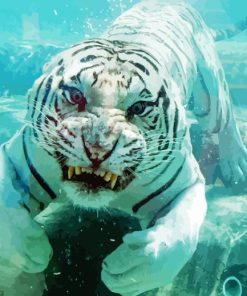 White Bengal Tiger Paint By Numbers