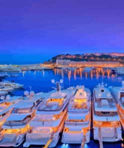 Yachts In Monaco Paint By Numbers