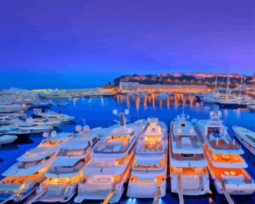 Yachts In Monaco Paint By Numbers